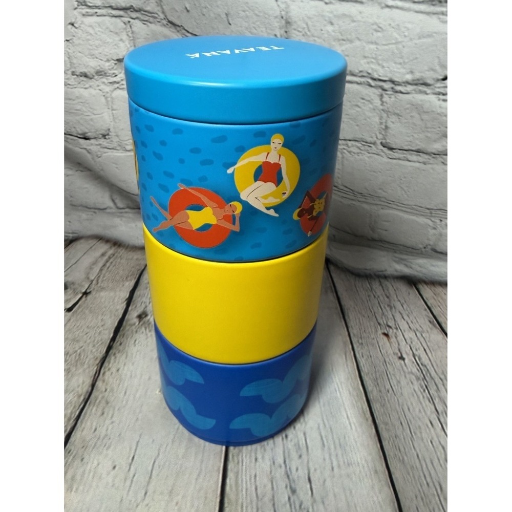Teavana Starbucks 6 oz Stackable  Swimmers Loose-leaf Tea Storage Tin